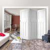 Three Folding Doors & Frame Kit - DX30's 3+0 Folding Panel Door - White Primed