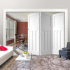 Three Folding Doors & Frame Kit - DX30's 3+0 Folding Panel Door - White Primed
