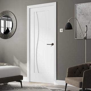 Image: Florence oak veneer new style modern interior door from UK