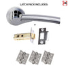 Florida Status Lever on Round Rose - Satin Chrome - Polished Chrome Handle Pack