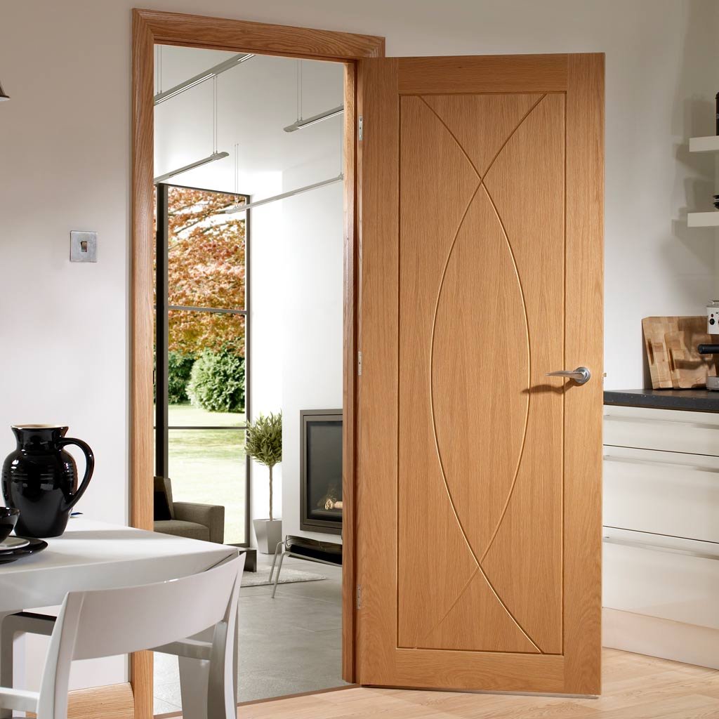 Pesaro oak flush designer oak veneer door