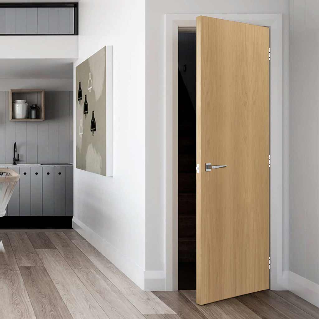 OUTLET - Flush Oak Veneer Door Blank - Prefinished - Scuffs & Marks