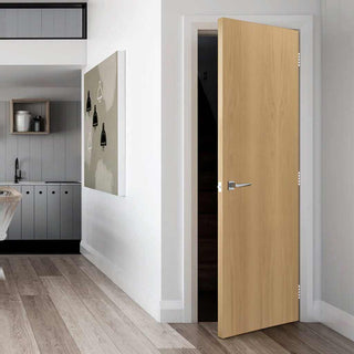 Image: OUTLET - Flush Oak Veneer Door Blank - Prefinished - Scuffs & Marks
