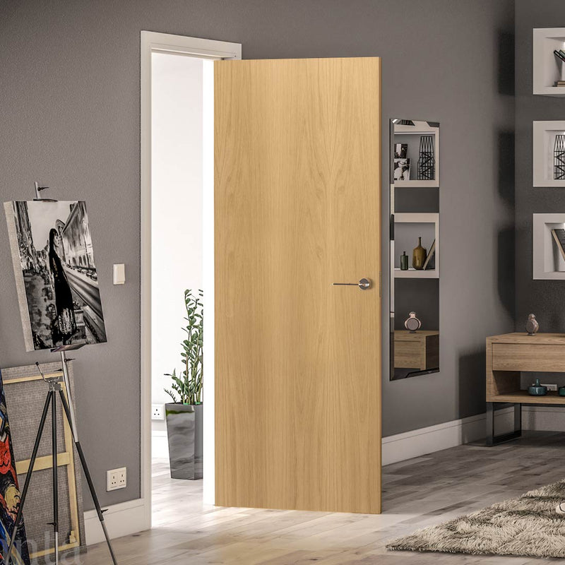 Bespoke Fire Door - Flush American White Oak Veneer - 30 Minute Fire Rated - Prefinished