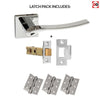 Olimpia Forme Designer Lever on Minimal Square Rose - Polished Chrome Handle Pack