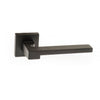 Ginevra Forme Designer Lever on Minimal Square Rose - Matt Black