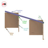 Seven Folding Door & Frame Kit - Eco-Urban® Berkley 2 Pane 1 Panel DD6206F 4+3 - Frosted Glass - Colour & Size Options