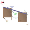 Four Folding Door & Frame Kit - Eco-Urban® Hereford 4 Pane 1 Panel DD6208C 2+2 - Clear Glass - Colour & Size Options