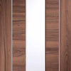 Bespoke Thruslide Forli Walnut Glazed - 4 Sliding Doors and Frame Kit - Aluminium Inlay - Prefinished
