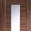 Bespoke Thruslide Forli Walnut Glazed - 2 Sliding Doors and Frame Kit - Aluminium Inlay - Prefinished