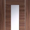 Bespoke Thruslide Forli Walnut Glazed - 3 Sliding Doors and Frame Kit - Aluminium Inlay - Prefinished