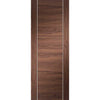 Bespoke Thruslide Forli Walnut Flush - 4 Sliding Doors and Frame Kit - Aluminium Inlay - Prefinished