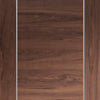 Bespoke Thrufold Forli Walnut Flush Folding 3+0 Door - Aluminium Inlay - Prefinished