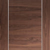 Six Folding Doors & Frame Kit - Forli Walnut Flush 3+3 - Aluminium Inlay - Prefinished