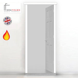 Image: Thruframe Single Fire Door Frame Kit in White Primed MDF - Suits 30 Minute Fire Doors