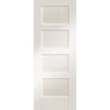 Shaker 4 Panel Fire Door Pair - 1/2 Hour Fire Rated - White Primed