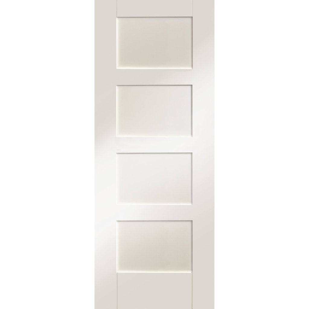 Two Sliding Doors and Frame Kit - Shaker 4P Door - White Primed