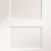 Four Sliding Wardrobe Doors & Frame Kit - Shaker Door - White Primed