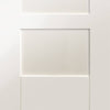 Three Sliding Wardrobe Doors & Frame Kit - Shaker Door - White Primed