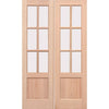 EXTERIOR Hemlock GTP 2 Panel Door Pair - Fit Your Own Glass