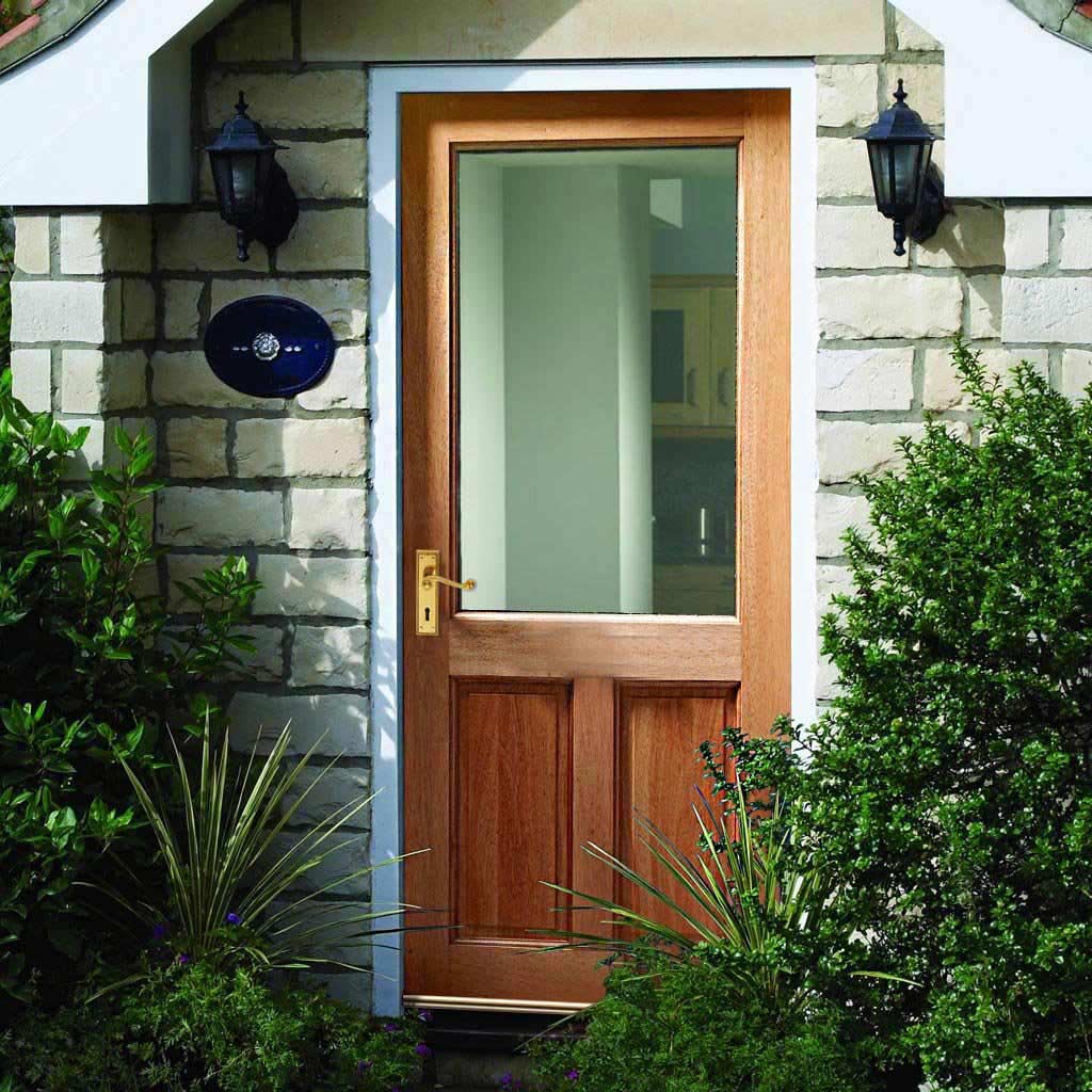 2XG Exterior Hardwood Back Door Toughened Double Glazing