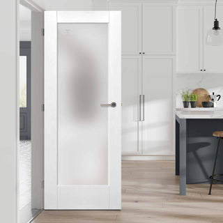 Image: Pattern 10 white interior glazed door