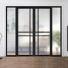 Room Divider - Handmade Eco-Urban® Glasgow with Two Sides DD6314F - Frosted Glass - Premium Primed - Colour & Size Options