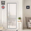 Handmade Eco-Urban Glasgow 6 Pane Solid Wood Internal Door UK Made DD6314SG - Frosted Glass - Eco-Urban® Mist Grey Premium Primed