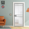 Handmade Eco-Urban Sheffield 5 Pane Solid Wood Internal Door UK Made DD6312SG - Frosted Glass - Eco-Urban® Mist Grey Premium Primed