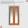 J B Kind Oak Shaker Fuji Bifold Door - Clear Glass