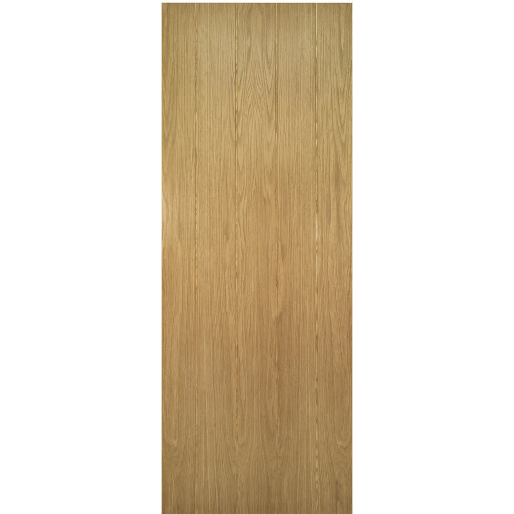 Galway American Oak Veneer Staffetta Twin Telescopic Pocket Doors - Unfinished