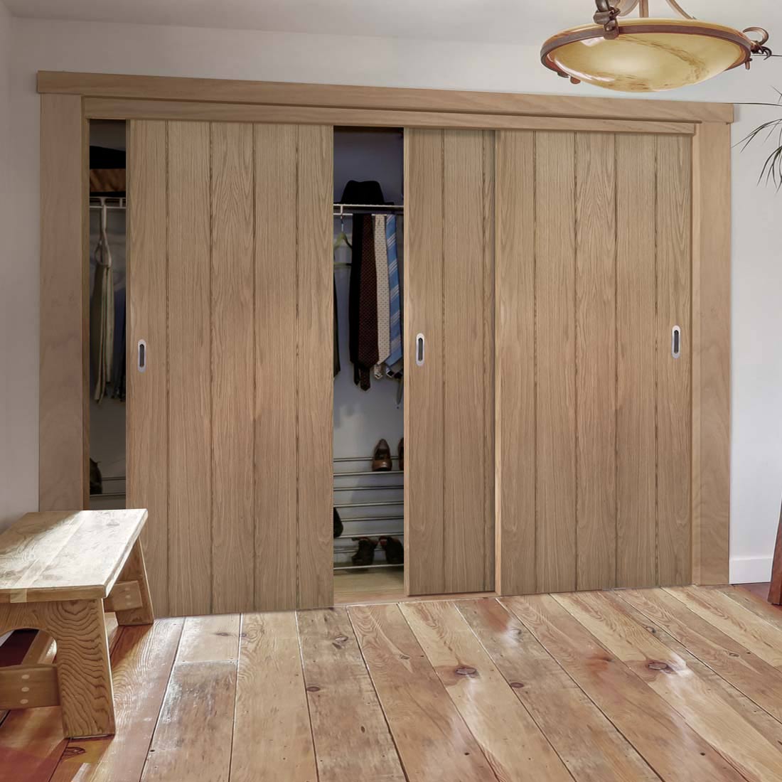 Timber sliding on sale wardrobe doors