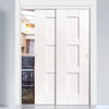Two Sliding Doors and Frame Kit - Geo White Primed Door
