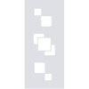Geometric Bold 8mm Clear Glass - Obscure Printed Design - Single Absolute Pocket Door