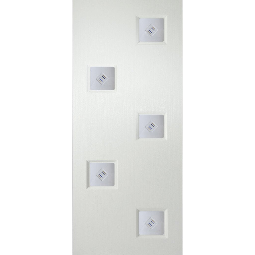 Contemporary Internal PVC Door Pair - Charlotte Fusion 1 Geometric Design Glass