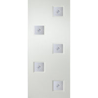 Contemporary Internal PVC Door Pair - Charlotte Fusion 1 Geometric Design Glass