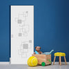 Geometric Pattern 8mm Obscure Glass - Obscure Printed Design - Single Absolute Pocket Door