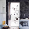 Geometric Pattern 8mm Obscure Glass - Clear Printed Design - Single Absolute Pocket Door