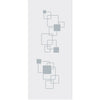 Single Glass Sliding Door - Geometric Pattern 8mm Obscure Glass - Clear Printed Design with Elegant Track