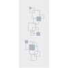 Single Glass Sliding Door - Geometric Pattern 8mm Obscure Glass - Clear Printed Design with Elegant Track
