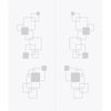 Double Glass Sliding Door - Solaris Tubular Stainless Steel Sliding Track & Geometric Pattern 8mm Obscure Glass - Clear Printed Design