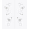 Geometric Pattern 8mm Obscure Glass - Obscure Printed Design - Double Evokit Glass Pocket Door