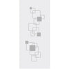 Single Glass Sliding Door - Solaris Tubular Stainless Steel Sliding Track & Geometric Pattern 8mm Obscure Glass - Obscure Printed Design