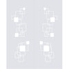 Geometric Pattern 8mm Clear Glass - Obscure Printed Design - Double Absolute Pocket Door