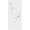 Single Glass Sliding Door - Solaris Tubular Stainless Steel Sliding Track & Geometric Square 8mm Obscure Glass - Clear Printed Design