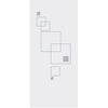 Geometric Square 8mm Obscure Glass - Clear Printed Design - Single Evokit Glass Pocket Door