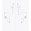 Double Glass Sliding Door - Geometric Square 8mm Obscure Glass - Obscure Printed Design with Elegant Track