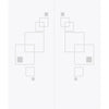 Double Glass Sliding Door - Solaris Tubular Stainless Steel Sliding Track & Geometric Square 8mm Obscure Glass - Obscure Printed Design