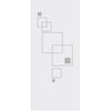 Geometric Square 8mm Obscure Glass - Obscure Printed Design - Single Evokit Glass Pocket Door