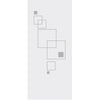 Single Glass Sliding Door - Solaris Tubular Stainless Steel Sliding Track & Geometric Square 8mm Obscure Glass - Obscure Printed Design